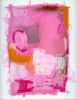 Play Drawing #7 — Abstract Oil on Paper (11×14 in, Pink + Or | Oil And Acrylic Painting in Paintings by Vincent Salvati – Contemporary Abstract Painter | NJ`. Item composed of paper in minimalism or contemporary style