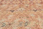 Distressed Tribal Square rug in Orange, Red & Blue pattern | Area Rug in Rugs by Rug and Kilim