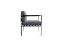 Rinaldo Leather Outdoor Steel Dining Chair by Costantini | Chairs by Costantini Design. Item composed of fabric and steel