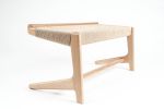 Rian Cantilever Bench, Walnut with Kraft Danish Cord | Benches & Ottomans by Semigood Design. Item composed of walnut