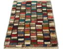 Vintage Gabbeh rug in White, Blue, Green, Red Tribal | Area Rug in Rugs by Rug and Kilim