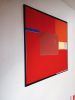 Red composition III | Oil And Acrylic Painting in Paintings by Luis Medina. Item composed of canvas in minimalism or contemporary style