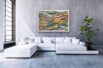 'Cliff Land' | Oil And Acrylic Painting in Paintings by Sangeeta Sagar. Item composed of canvas in contemporary or modern style