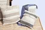 Grace Artisanal Weave Handloom Cushion Cover_ Handcrafted | Pillows by Humanity Centred Designs. Item made of cotton works with boho & minimalism style