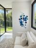 Blue/green and metallic wall art installation | Decorative Objects by Wall Art Object by Betti Brillembourg