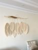 Large macrame feathers with 9 feathers - Different shapes | Macrame Wall Hanging in Wall Hangings by Damla. Item composed of wood and cotton in boho style