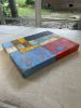 Swift Denim | Mixed Media in Paintings by Rich Godfrey. Item made of wood & canvas compatible with minimalism and mid century modern style