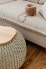 Coffee Table - Knitted Pouf | Tables by Chasha Home. Item made of wood with cotton
