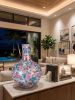 Hand-Painted Qianlong Famille Rose Ten Thousand Flowers Vase | Vases & Vessels by Dynasty Artisan. Item made of ceramic works with contemporary & eclectic & maximalism style