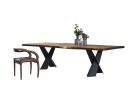 Live Edge Dining Table | Tables by Tinella Collection. Item composed of walnut & steel compatible with contemporary and art deco style