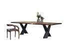 Live Edge Dining Table | Tables by Tinella Wood. Item composed of walnut & steel compatible with contemporary and art deco style