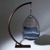Studio Stirling - Striped Nest Egg Swing Chair with Stand | Chairs by Studio Stirling. Item composed of steel in minimalism or modern style