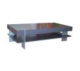 CT-21S Coffee Table with Shelf in Smoke Gray Oak and Graphit | Tables by Antoine Proulx Furniture, LLC | The Laureate in New York. Item made of oak wood