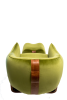 Milo Armchair + Milo Bean Ottoman (Moss Green) | Chairs by Marie Burgos Design and Collection | d&d Building in New York. Item made of wood with fabric