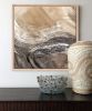 Neutral Impact abstract art - elegant movement, beige, taupe | Oil And Acrylic Painting in Paintings by Lynette Melnyk. Item made of canvas