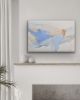 Serene Blue Abstract Painting on Canvas | Oil And Acrylic Painting in Paintings by Arohika Verma. Item composed of canvas in minimalism or contemporary style