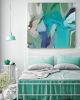 Wild Blue Green | Oil And Acrylic Painting in Paintings by Irena Orlov. Item made of canvas & synthetic