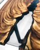 Acacia glass inlay desk | Dining Table in Tables by Live Edge Lust. Item made of wood with glass
