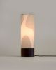 Modern Table Lamp | Lamps by La Loupe. Item composed of walnut and linen in mid century modern or modern style