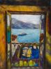 Italian Window | Oil And Acrylic Painting in Paintings by Sally K. Smith Artist. Item composed of canvas & synthetic