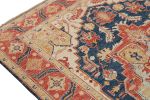 Rug & Kilim’s Serapi style rug in Navy Blue with Gold | Area Rug in Rugs by Rug and Kilim