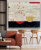 Tangerines / Acrylic, mixed Medium painting / 48"x60"x2.5" | Oil And Acrylic Painting in Paintings by Sidnea D'Amico. Item made of canvas compatible with minimalism and mid century modern style