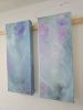 The Symphonies - Soft abstract floral paintings diptych | Oil And Acrylic Painting in Paintings by Jennifer Baker Fine Art. Item composed of canvas in boho or contemporary style