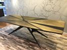 Butterfly Dining Table | Tables by Pryor Callaway Art and Design | Brooklyn in Brooklyn. Item composed of brass and synthetic
