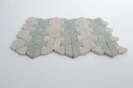 Handmade Pastel Green Mosaic Tile | Tiles by Mosaics.co. Item made of stone works with boho & mid century modern style