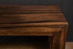 Modern Argentine Rosewood Console Table with Bronze Sabots | Tables by Costantini Design. Item composed of wood & bronze compatible with contemporary and modern style