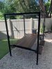 Black 4-Seater SwingTable Teak | Picnic Table in Tables by SwingTables. Item composed of wood and steel