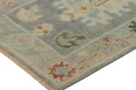 Rug & Kilim's Oushak Rug in Blue-Gray with Medallion | Area Rug in Rugs by Rug and Kilim