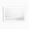 Minimalist black and white 'Misty Beach' photography print | Photography by PappasBland. Item made of paper works with minimalism & contemporary style