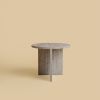 Grey Marble Side Table - KYUSHU by Lebanto | Tables by Lebanto. Item made of marble works with minimalism & contemporary style