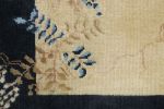 Rug & Kilim’s Chinese Art Deco Rug, Cream and Navy Blue | Area Rug in Rugs by Rug and Kilim