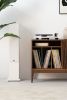 TONN 101 – Walnut Wood Record Player Stand | Media Console in Storage by Mo Woodwork | Stalowa Wola in Stalowa Wola. Item made of walnut compatible with minimalism and mid century modern style