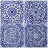 Moroccan bathroom blue and white tile | Tiles by GVEGA. Item composed of ceramic in boho or mediterranean style