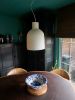 Porcelain Pendant Large with closed or opened bottom | Pendants by Bergontwerp. Item composed of fabric and ceramic