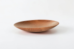 Sculpted Oak Wave Bowl on Light Marble Base | Decorative Plate in Decorative Objects by Holzkunst Samuel Meisinger. Item composed of oak wood in art deco or modern style