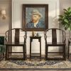 Legacy Minimalist Ming Dynasty Style Horseshoe Armchair Trio | Chairs by Dynasty Artisan. Item composed of wood in minimalism or contemporary style