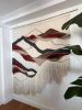 Extra Large Weaving Tapestry "Sunset Peaks" | Macrame Wall Hanging in Wall Hangings by Tissage Sauvage. Item made of cotton works with boho & contemporary style