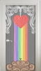 Rainbow Love Door | Furniture by Blue Bliss. Item composed of wood in eclectic & maximalism style