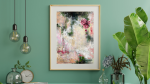 Roses and Lace | Mixed Media by Angela Blaha. Item composed of paper in contemporary or transitional style