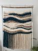 Modern Wall Hanging ''Ocean meets Sand'' | Wall Hangings by Tissage Sauvage. Item composed of wood and cotton in boho or country & farmhouse style