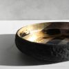 The Brush Series #001: Carbon Black and Gold | Decorative Bowl in Decorative Objects by Carolyn Powers Designs. Item made of concrete with glass works with minimalism & contemporary style