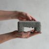 Small Square Shelf Riser in Dove Grey Concrete | Decorative Tray in Decorative Objects by Carolyn Powers Designs. Item made of concrete works with minimalism & contemporary style