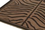 Vintage Tiger Skin Style Rug in Beige with Brown Pattern | Area Rug in Rugs by Rug and Kilim