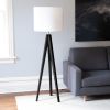 Tripod Floor Lamp | Lamps by Christopher Solar Design. Item composed of oak wood and linen in minimalism or mid century modern style