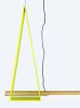 Dovell Hanging Lamp | Yellow with Maple | Pendants by Atelier Stōbben. Item composed of oak wood and aluminum in minimalism or contemporary style