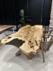 Live Edge Custom Epoxy Resin Table - Epoxy Wood Table | Dining Table in Tables by Tinella Collection. Item made of wood works with contemporary & country & farmhouse style